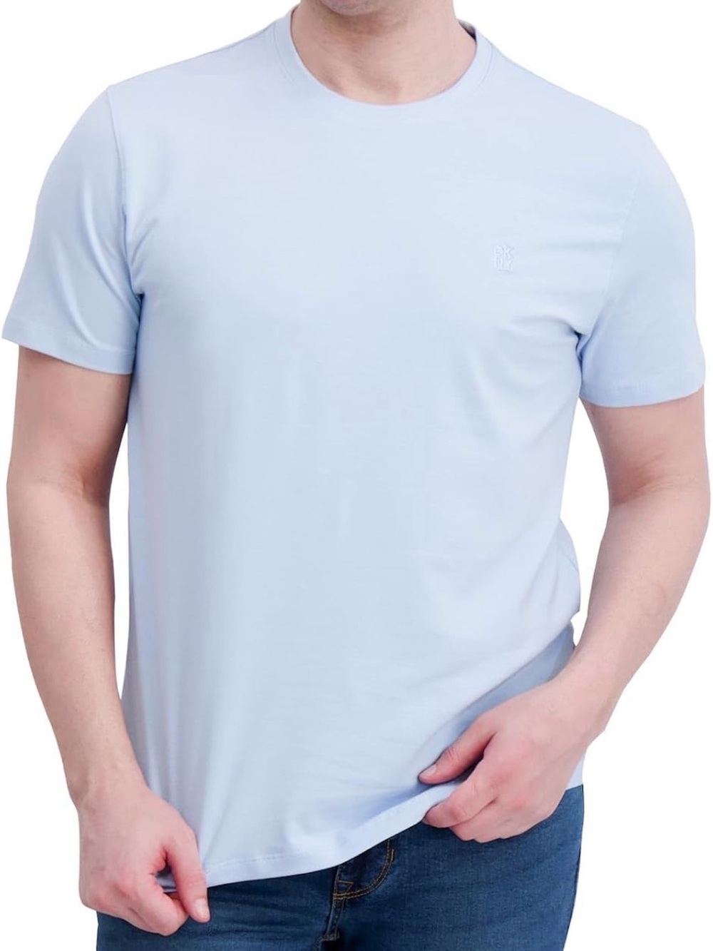 DKNY Cerulean Short Sleeve Crew Neck Tee - Light Blue